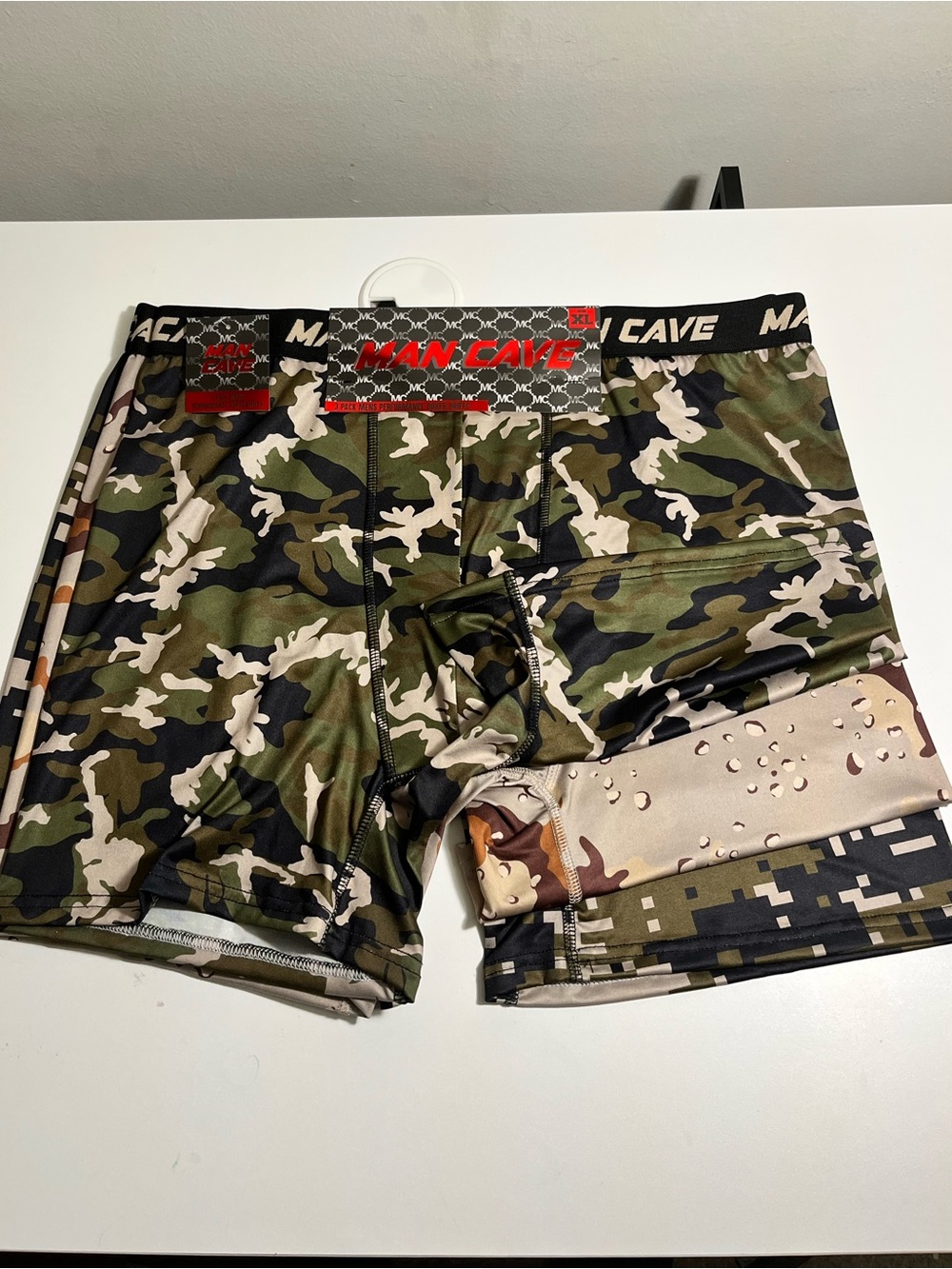 Men’s Camouflage Boxer Briefs - Green Camo
